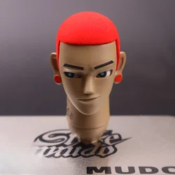Customized 1/6 Scale Trendy Anime Male Solider Head Sculpt Boy Transplanted Hair Head Played Model for 12in Action Figure Toy