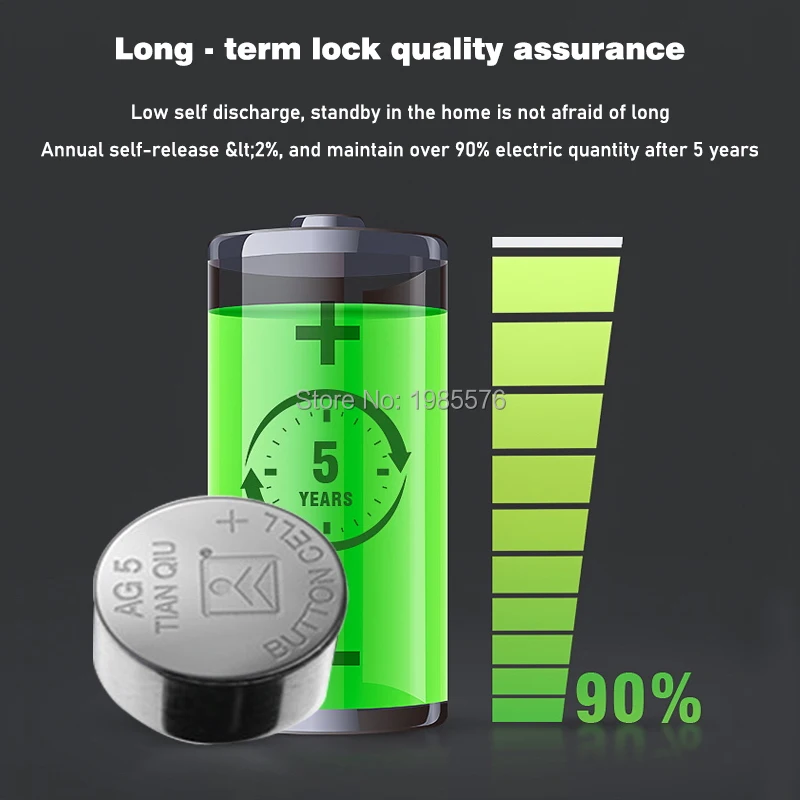 Pilas alcalinas de botón para reloj de juguete, pilas de botón 1,55 V AG5 LR754 393 SR754 193 393A 48LR G5A AG 5, 30 unidades