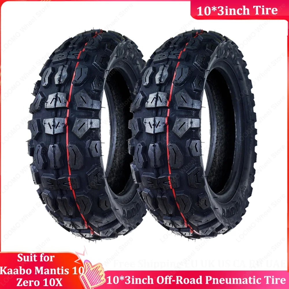 10*3inch Off-Road Pneumatic Tire Spare Part Suit for Zero10X Kaabo Mantis10 Blade10 Inokim OXO/OX Electric Scooter