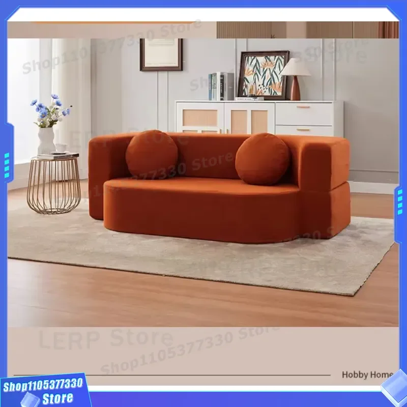 Foldable Vacuum Compression Sofa Bed for Small Living Room Apartment Hotel Dual Use Removable Cover Lazy Couch Easy Clean