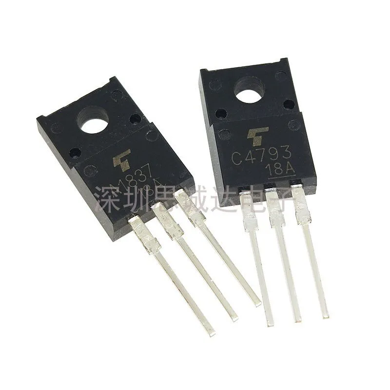 10pcs Power Transistor 2SA1837 2SC4793 TO220F 3 Pin 230V 1A Complementary Pair for HiFi Audio Amplifier, Sound Repair & Audio DI