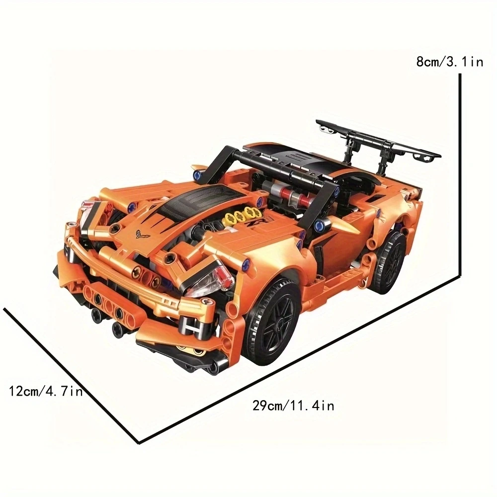 Kit de construção de modelo de carro esportivo MOC 579PCS brinquedo de corrida presente de feriado para adultos e crianças