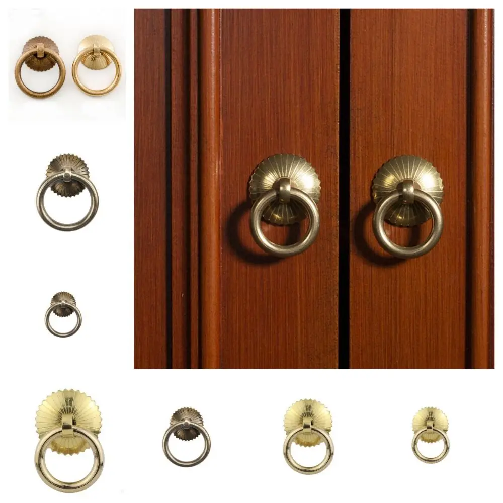 Circular Handle Pull Rings Ring Bronze Door Knocker Brass Pulls Drawer Knobs Wardrobe