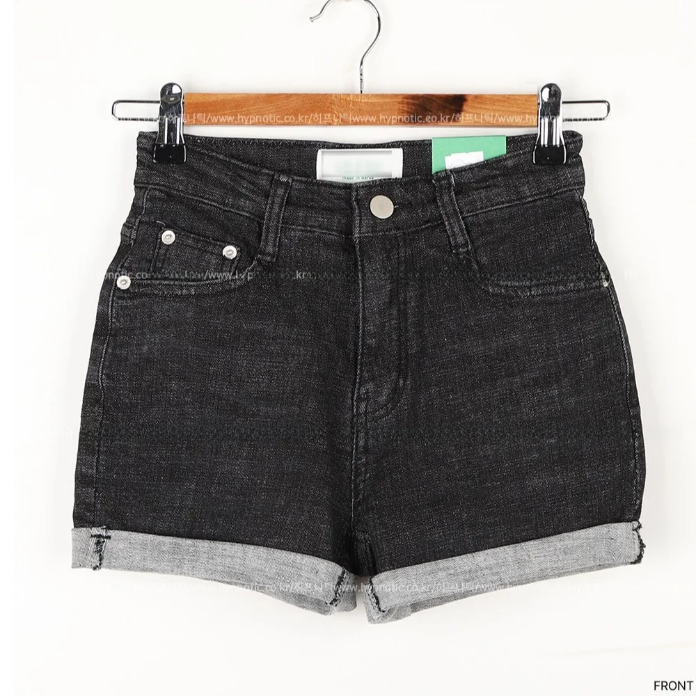 Pantaloni sexy per il potenziamento dell'anca slim fit Vita alta in cotone elasticizzato Denim orts Summer Faion Ladies Trendy con risvolto Ultra ort Hot...