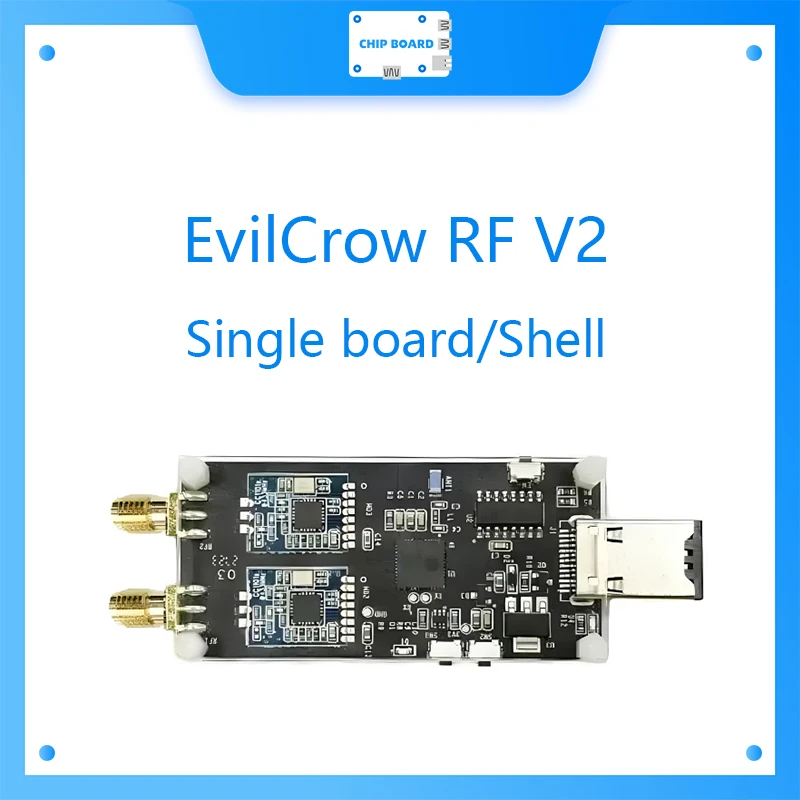 Evil Crow RF V2 جهاز الإرسال والاستقبال متعدد الترددات الراديوية أداة اختبار الأمن RF الألومنيوم حالة الأمن السيبراني للاختبار و