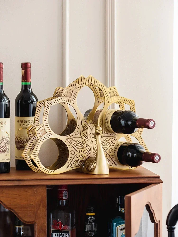 Living Room Wine Cabinet Storage Decoration Wine Rack Light Luxury High-End Grape Wine Rack