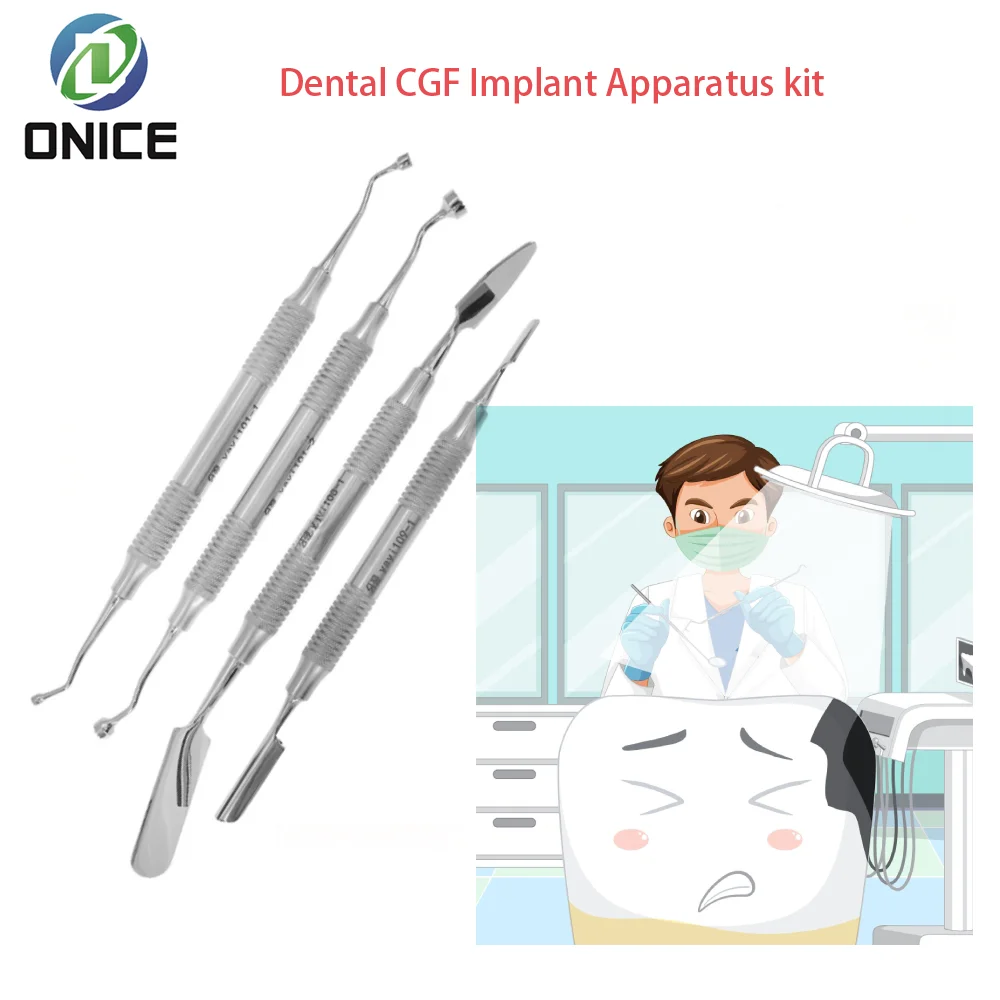 

‌Professional Dental Implant Surgery Kit: 4Pcs Precision Bone Compactor & Centrifuge Accessories for CGF/PRF Procedures