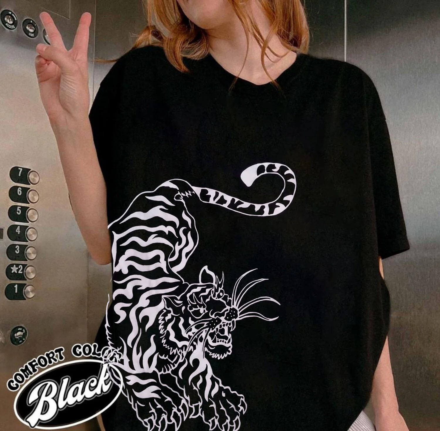 New Arrivals: Tiger-print T-shirts '90s-inspired Cropped Unisex Short-sleeved Retro Street Y2K Casual Fashion Tops Clothing