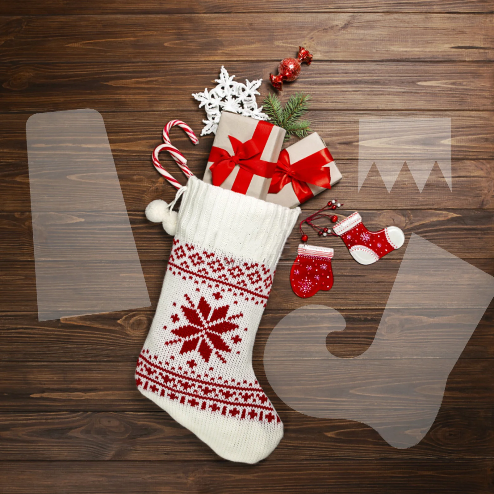 3 قطعة عيد الميلاد تخزين اللحف قالب مجموعة الاكريليك الخياطة الحكام خليط لحاف لوازم DIY بها بنفسك قزم جوارب عطلة الحرف #3