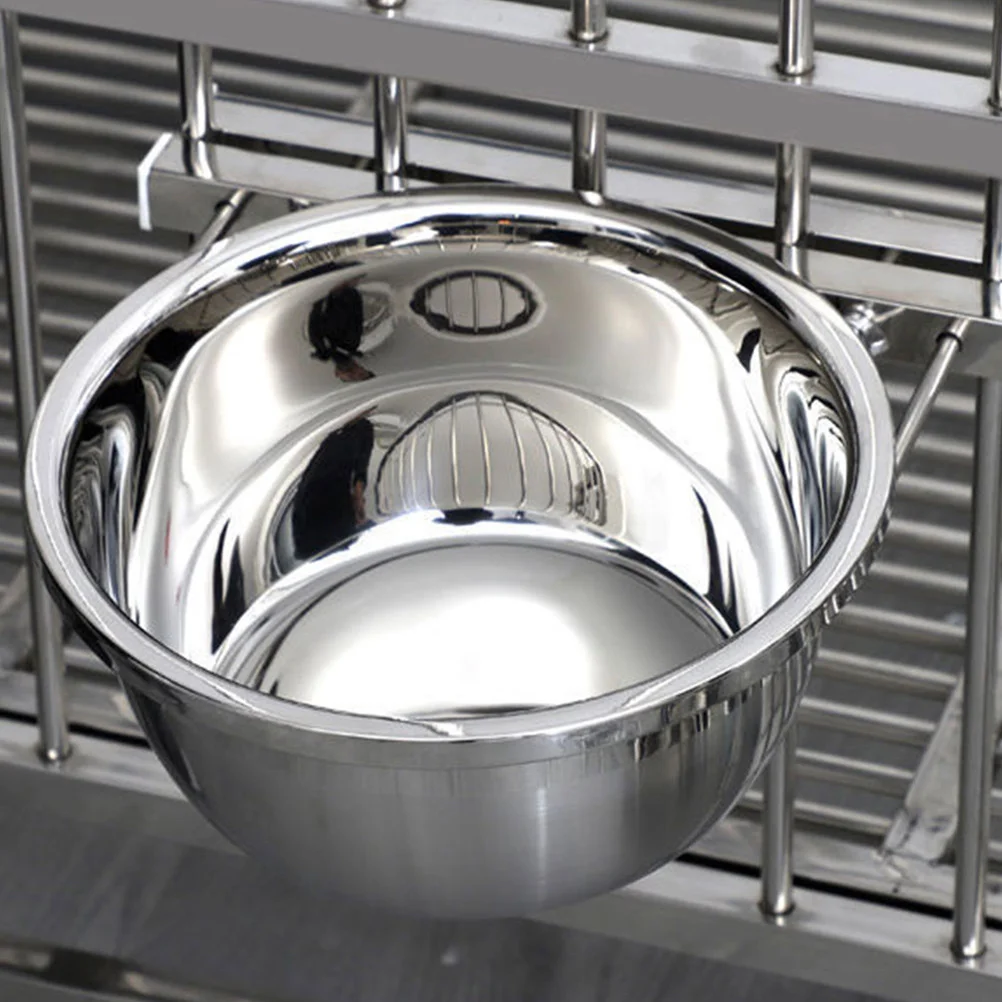 

2Pcs Stainless Steel Cat Bowl Large Capacity Hanging Dog Bowl Wear-Resistant Pet Food Container for Kitten Puppy Convenient