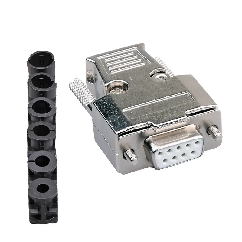 DB9 Metal Connector Female/Male Adapter Series Connector D-Sub Plug COM Contactors 9 Pin 2Row Port Socket