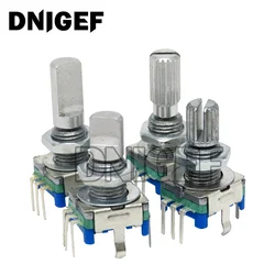 5PCS EC11 Half / Plum axis rotary encoder handle length 15mm/20mm code switch/EC11/digital potentiometer with switch 5Pin
