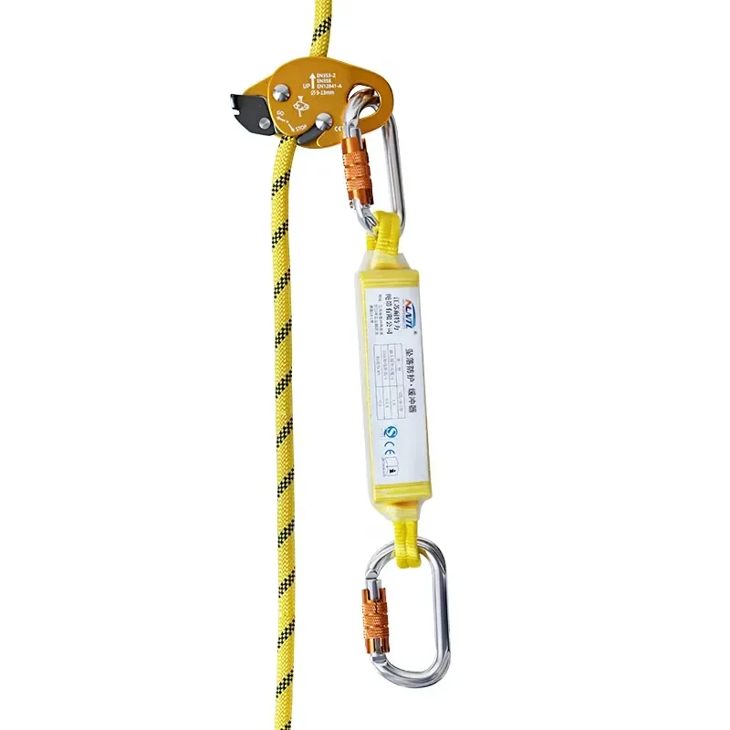 Fall Outdoor High Altitude Aluminum Safety R Adjuster Fits Rope Grab Lifeline Rope Grab for Fall Protection