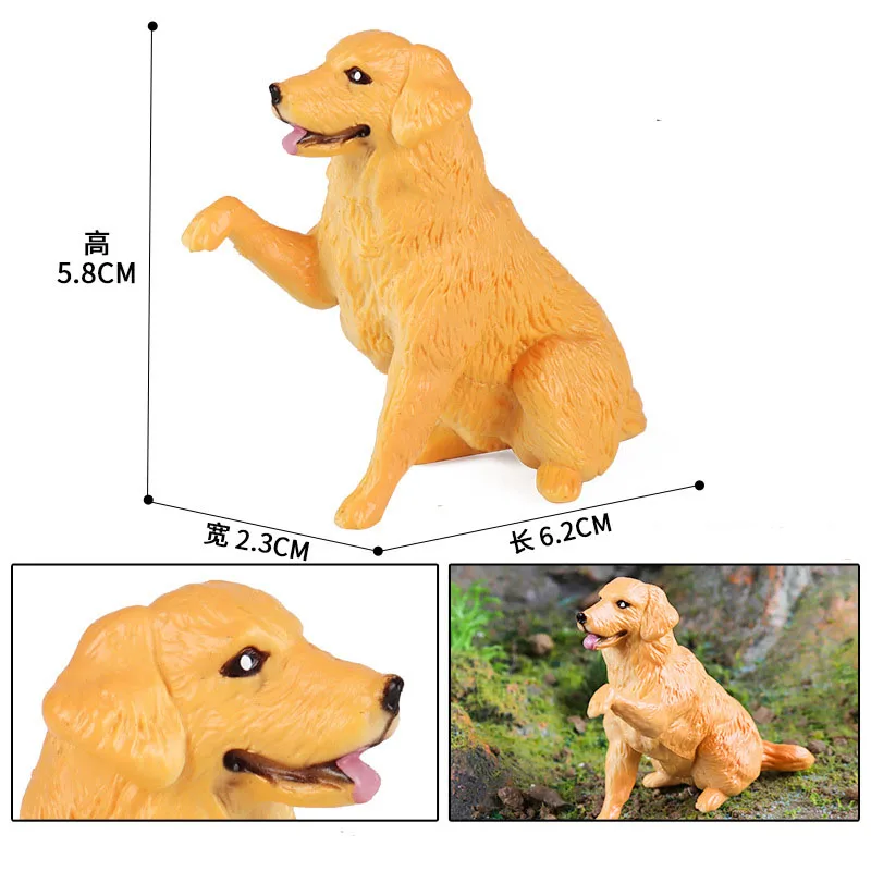 1Pcs Cute Pet Dog Cat Figures Mini Ragdoll Corgi Golden Retriever Shiba Inu Home Garden Decor PVC Figurine Miniature Toys