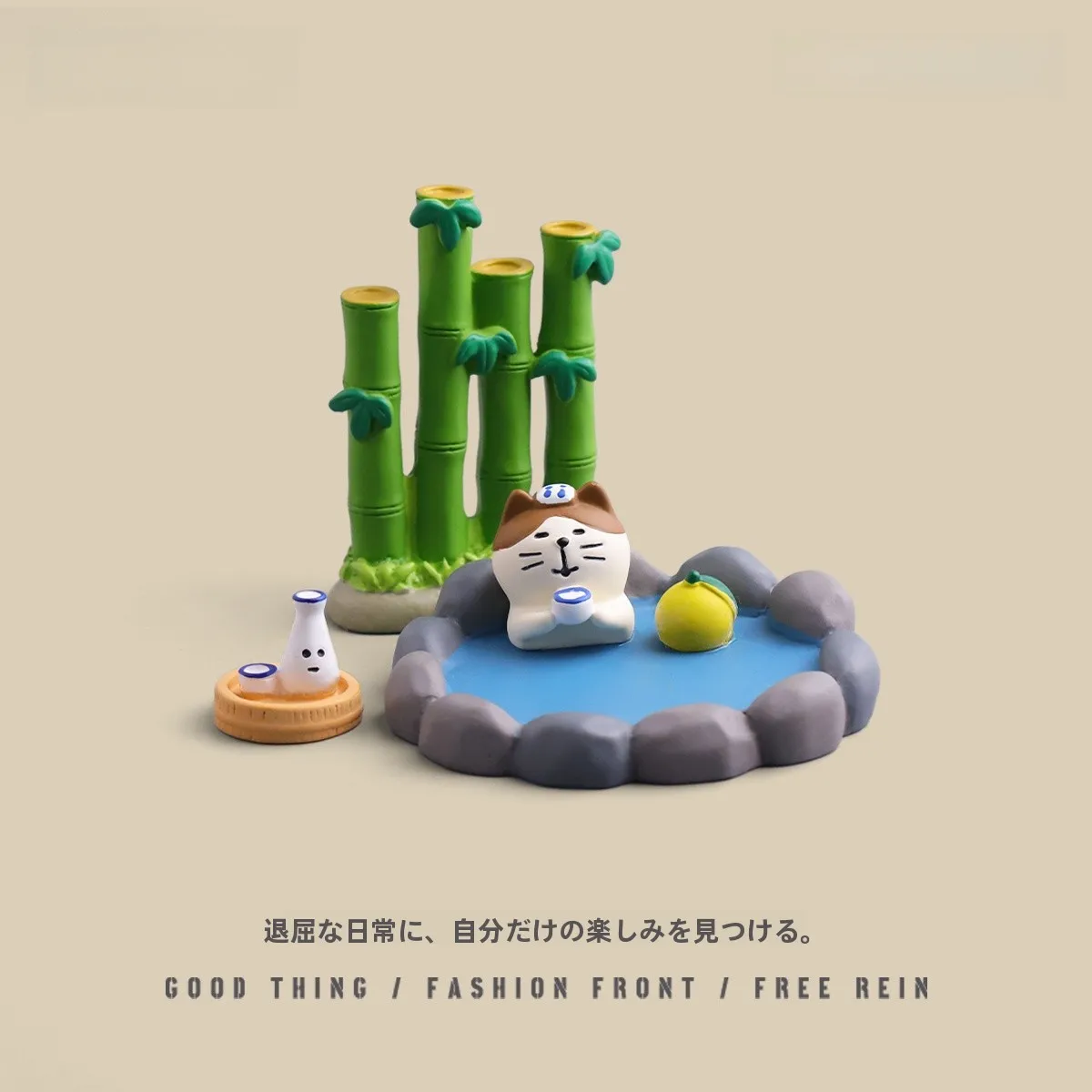 Figura Decorativa de Baño, Linda y Ideal como Regalo para el Mejor Amigo, Estilo Japonés, de Resina, para Decoración del Hogar y Escritorio