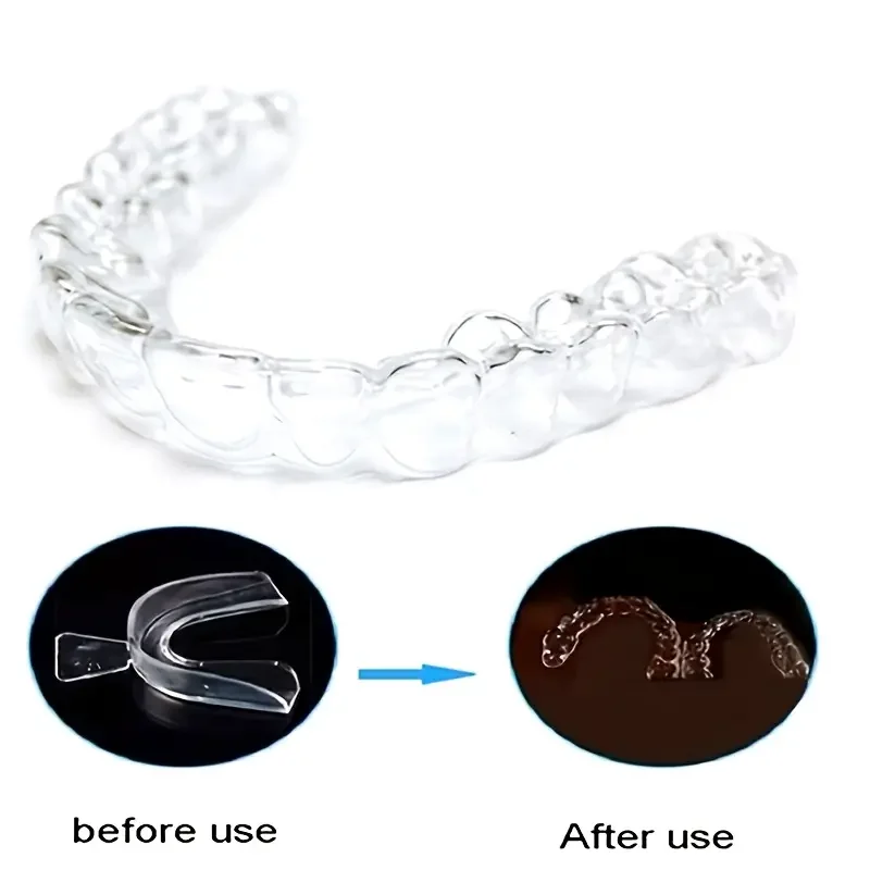 2pcs Multifunctional Thermoplastic Denture Dental Mouth Guards: Stop Grinding & Clenching To Protect Your Teeth While You Sleep