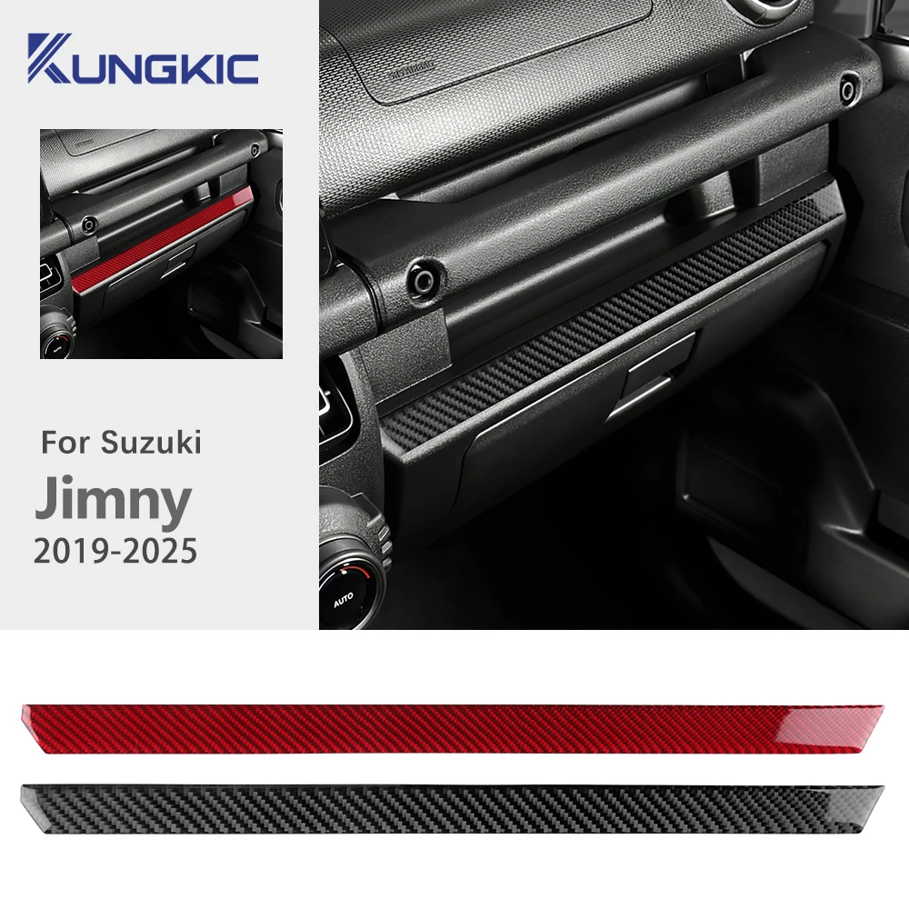 

Настоящая мягкая наклейка из углеродного волокна для Suzuki Jimny 2019 2020 2021 2022 2023 2024 2025 LHD RHD Автомобильная пассажирская полоса Co-Pilot Decor
