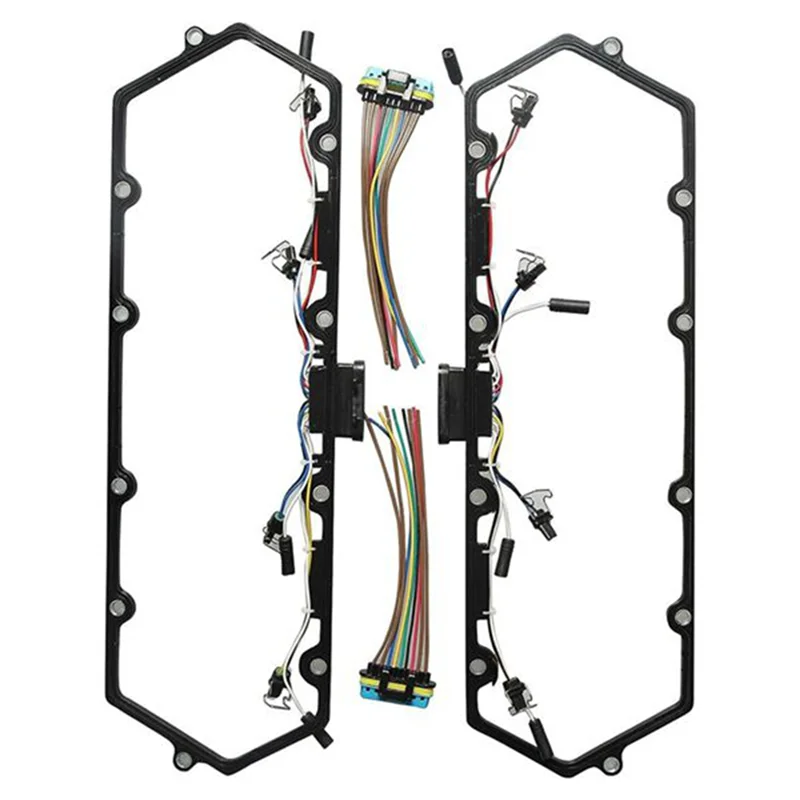 ABOK-Glow Plug Set Valve Cover Gasket Harness F81Z-6584-AA For Ford 7.3L Powerstroke Engine 99- 03 F4TZ-12A342-BA F81Z6584AA