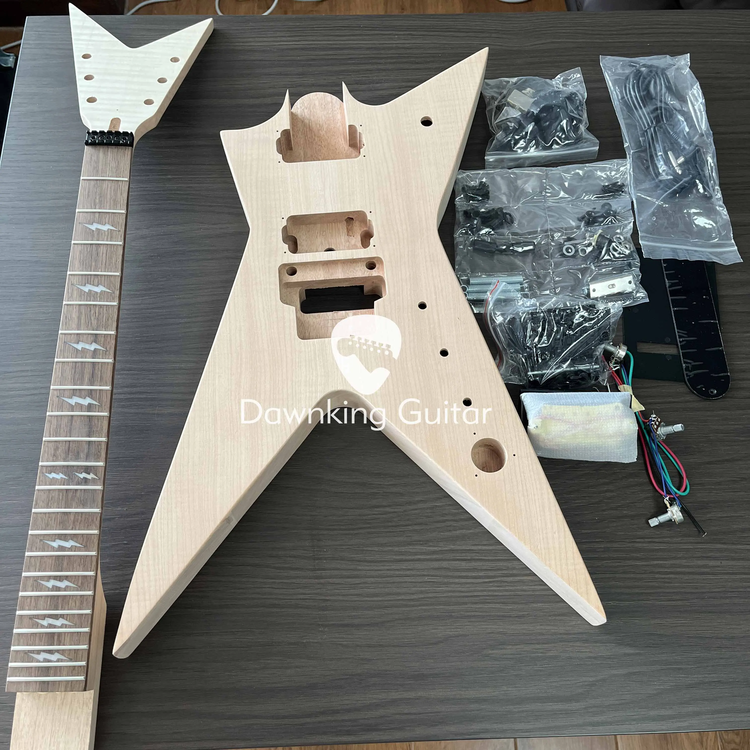 Dimebag estilo sigiloso DIY Kit de guitarra eléctrica cuerpo de caoba traste de palisandro envío gratis