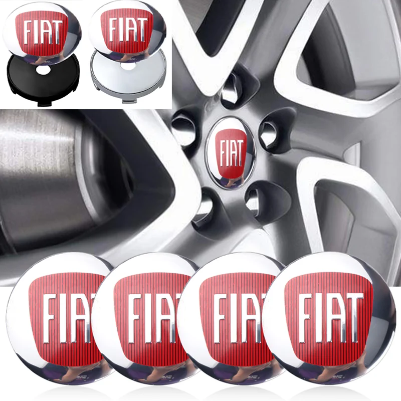 Emblema 3D para Fiat Argo Cross Bravo Croma Tipo 500 Fiorino Uno Abarth Ducato, Adesivo para Tampa Central da Roda