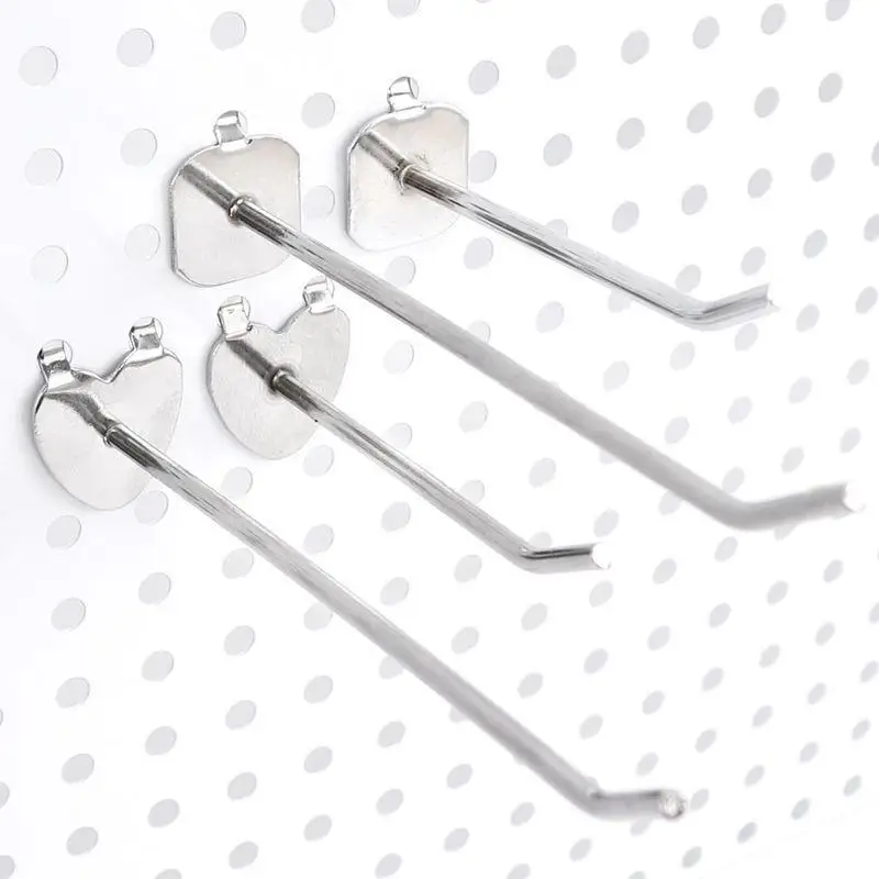 【W】10Pcs Heart Shaped Single Peg Pegboard Hooks Wall Hooks Hole Board Hanger Garage Pegboard Hook Wall Mount Storage Rack