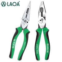 LAOA 8inch Long Nose Pliers Wire Stripper 0.7-4.0mm Range Cr-V Crimping Tool Electrician Needle-nose Pliers Wire Cutter