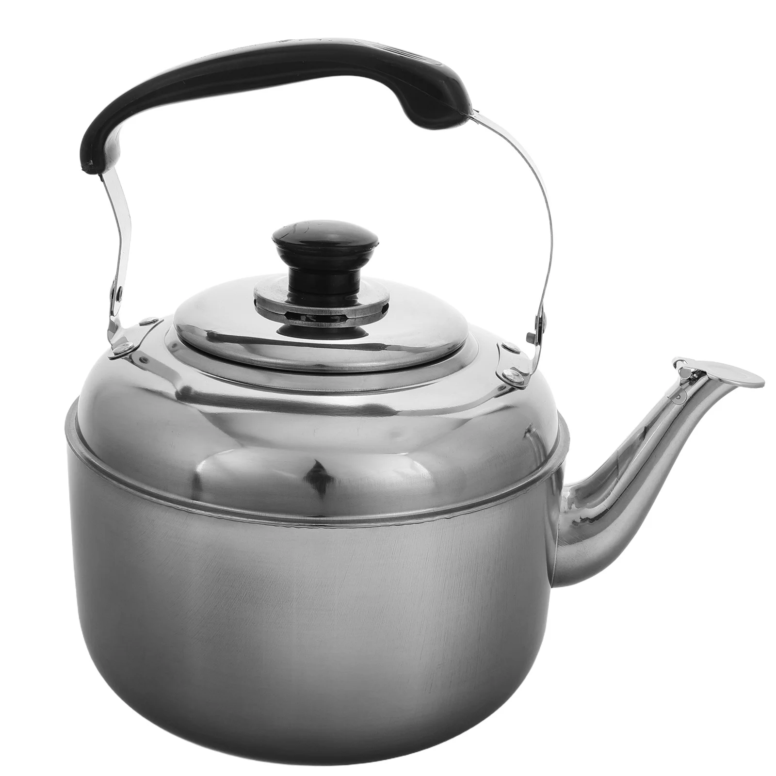 

Stainless Steel Whistling Tea Kettle 1.5L Stovetop Boiling Water Pot Ergonomic Handle Automatic Hooter for Kitchen Gas Induction