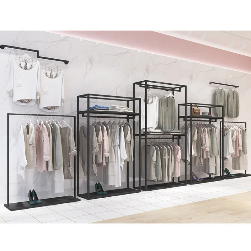 (Kunden spezifisch) Bekleidungs geschäft Design Boutique Möbel Einzelhandel Kleidung Display Rack Kleider ständer