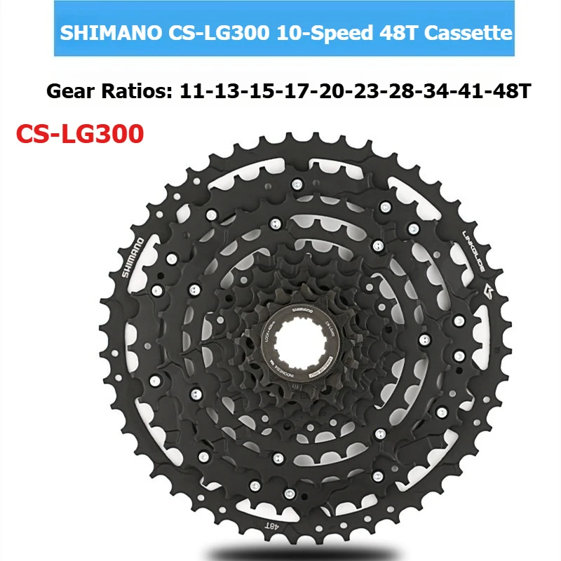 

SHIMANO CUES LG300 10-Speed Bike Cassette - LINKGLIDE Compatible