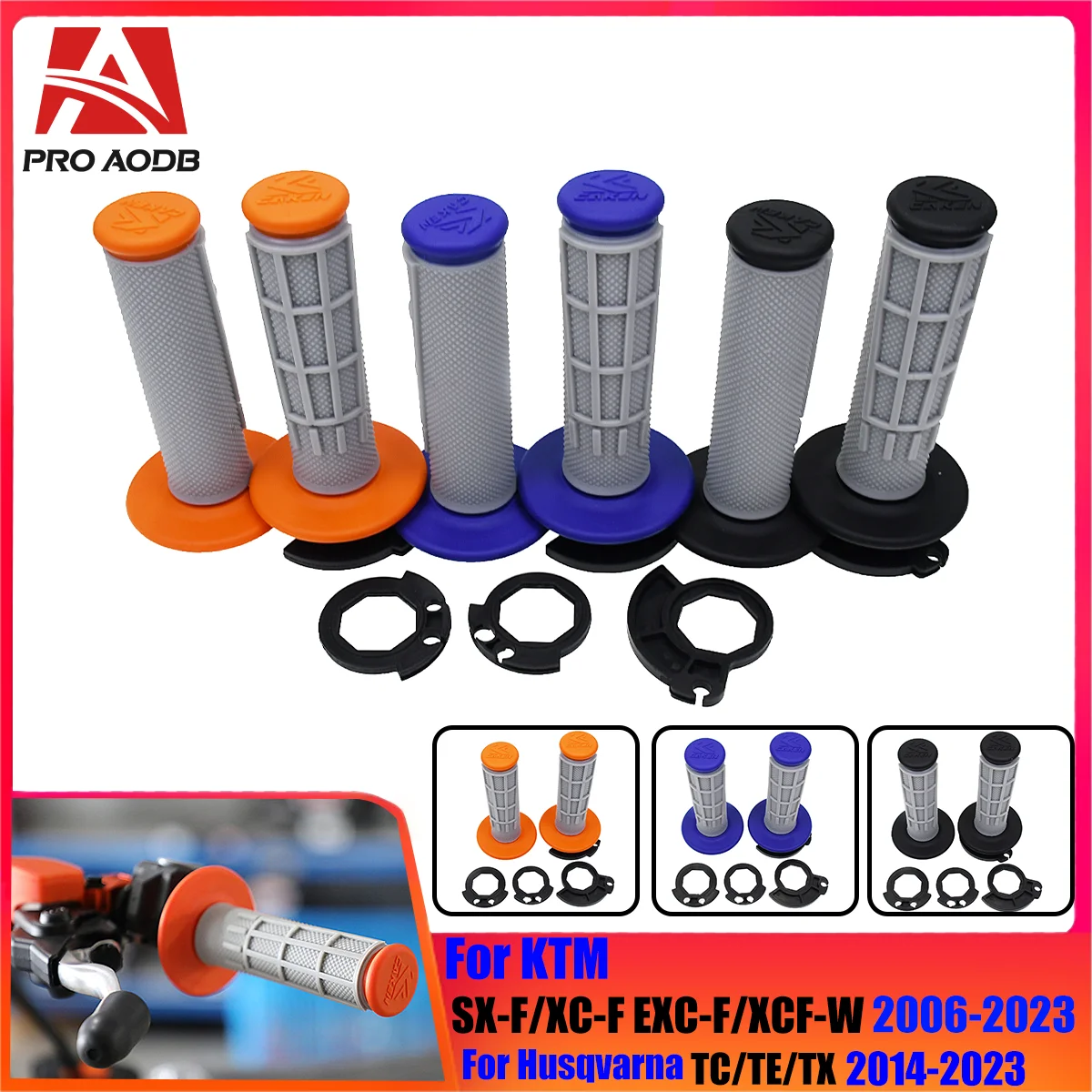 

Motorcycle Handlebar Lock-on Grips Throttle Tube For KTM SX SXF EXC EXCF XC XCF XCW Sixdays TPI 150 250 350 450 500 2008-2020