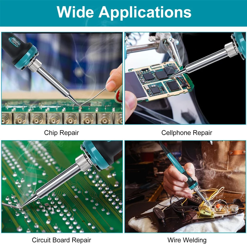 60W Wireless Electric Soldering Iron For Makita 20V Battery DIY Stand Tip Temperature Fast Heating Welding Tool for Homeuse