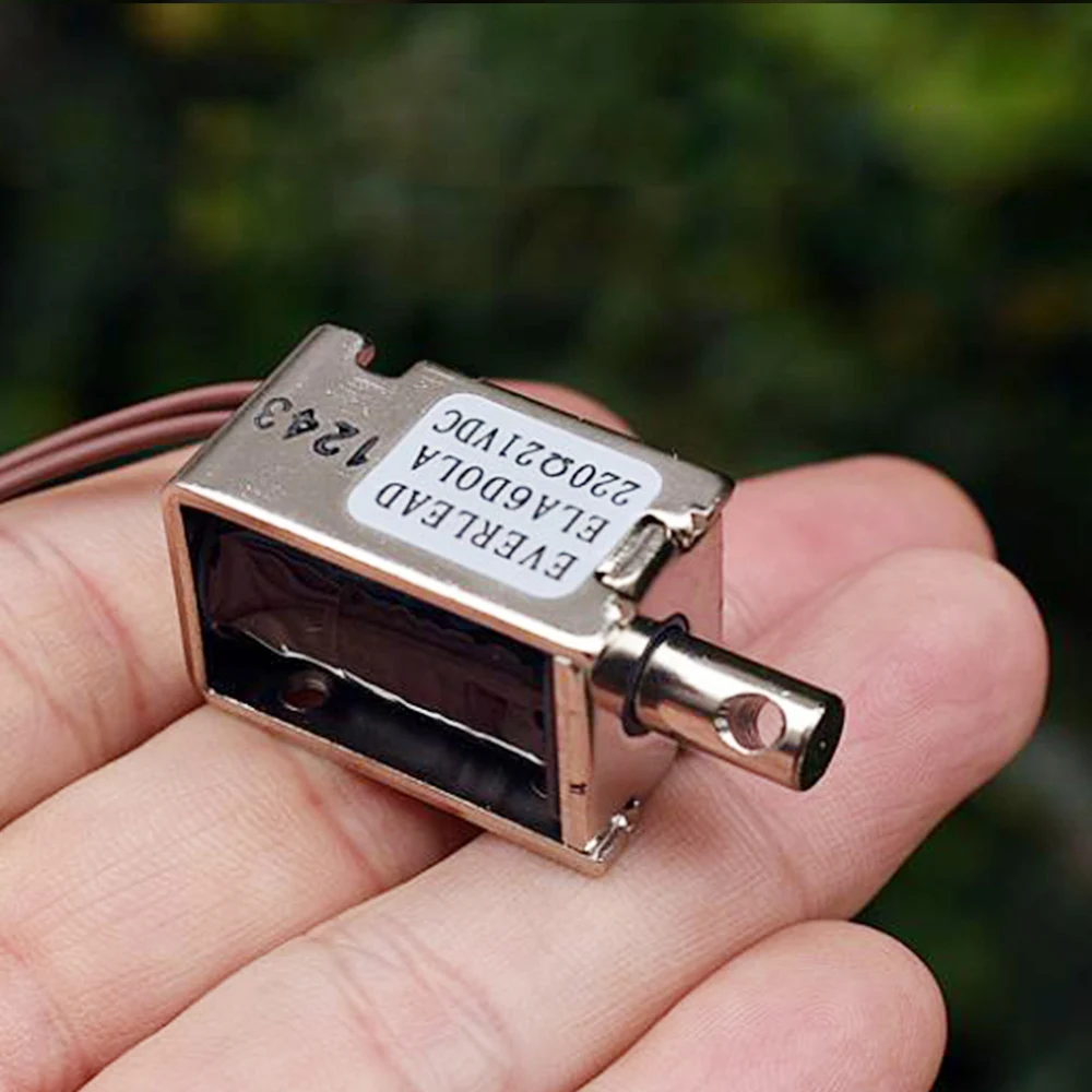 Mini Solenoid Electromagnet DC 18V-24V Frame Pull Type Direct Action Magnet 16mm Stroke for Intelligent Door Lock Game Machine