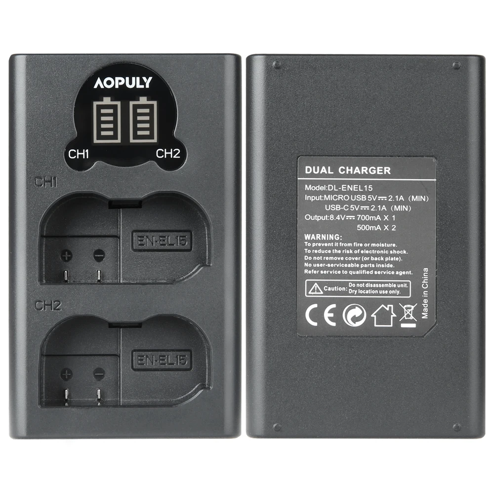 1Pcs EN-EL15 en-el15 en el15 리튬 이온 카메라 배터리 니콘 D7000 D500 D7100 D800 D800E D600 D610 D810 D7200 D7500 V1 D850