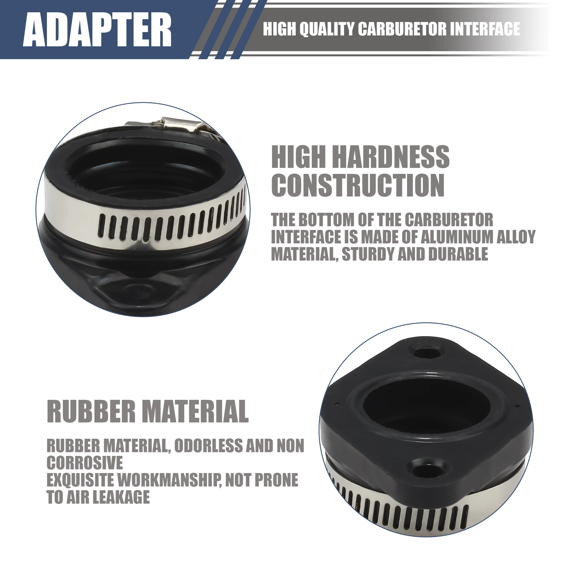 Motorcycle Carburetor Intake Manifold Rubber Interface Adapter 28mm 30mm for PWK PE MIKUNI OKO Universal Carb Parts Dirt Bike - view 3