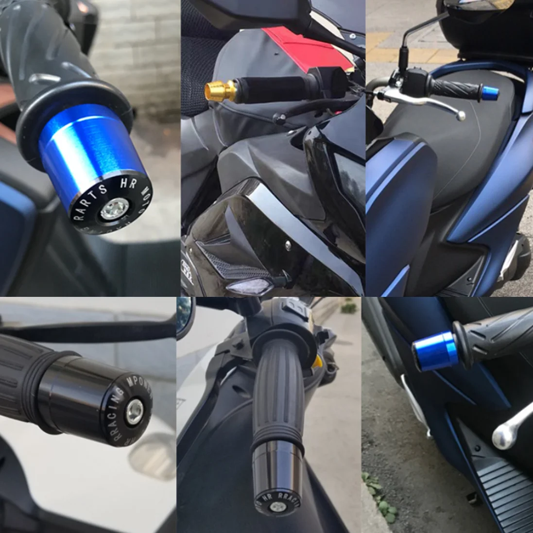 2pcs 7/8 CNC Aluminum Handlebar End Plugs Weights For Honda Yamaha Kawasaki Suzuki Universal Motorcycle Grips Cap Accessories