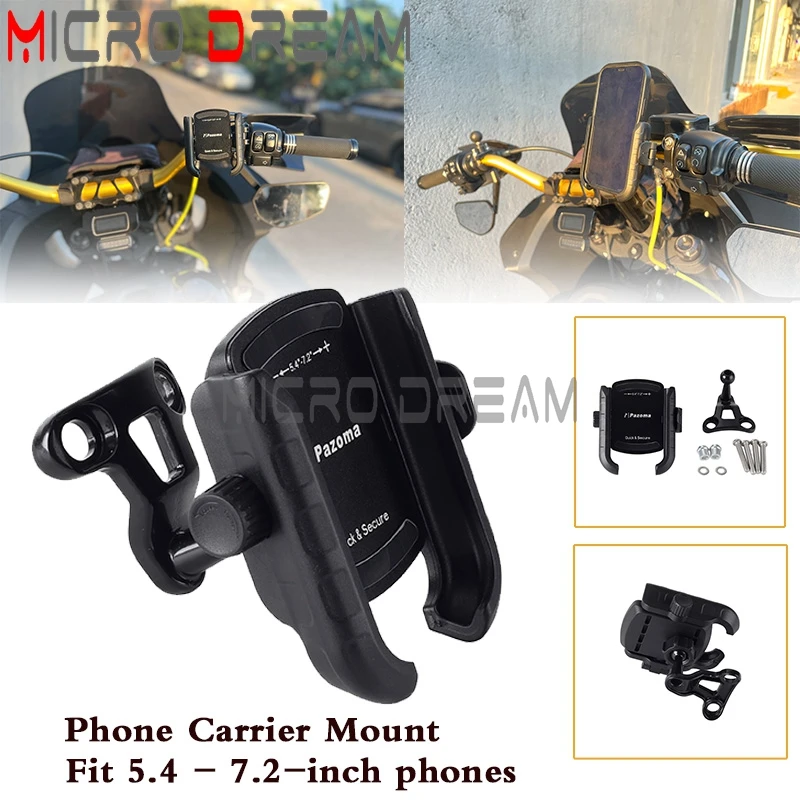 

1s Quick Lock Stand Support 360 Rotation Handlebar Phone Carrier Mount Holder For Harley Dyna Softail Touring Trike XL XR VRSC