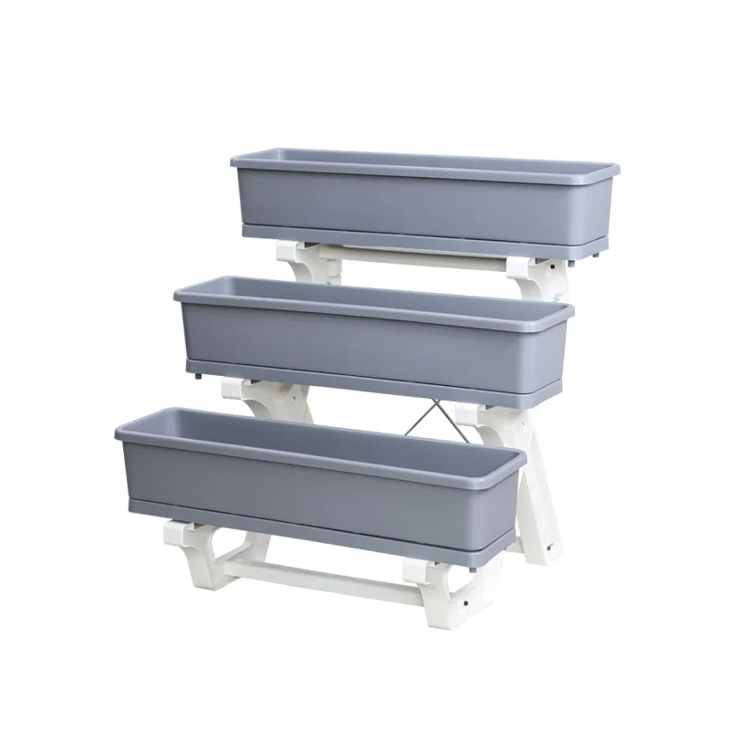 Balcony courtyard vegetable planting pot flower rack multi-layer indoor and outdoor split shelf