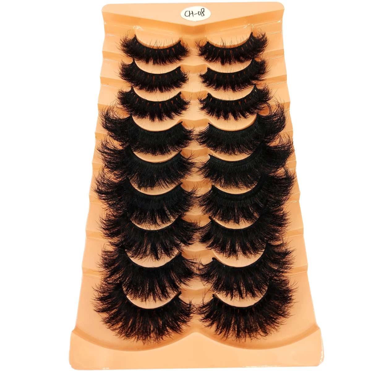 9 pairs of mixed artificial mink eyelashes with long-lasting fluffiness and dramatic curling, extending thick and beautiful lash