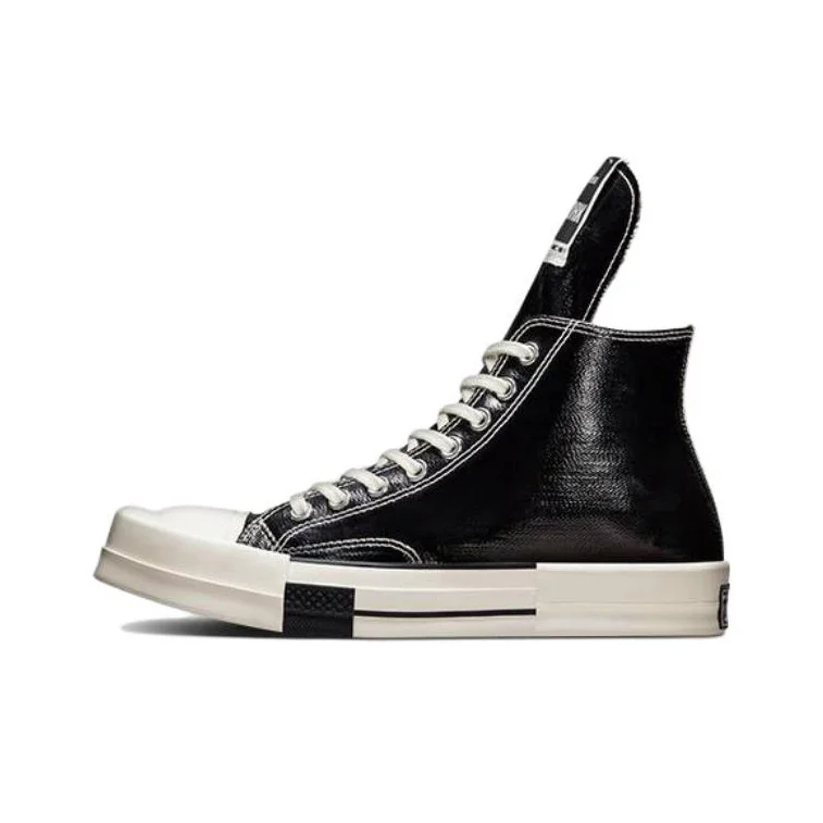 Rick Owens DRKSHDW X Converse Chuck 70 Canvas Shoes Unisex High Top Black A01291C