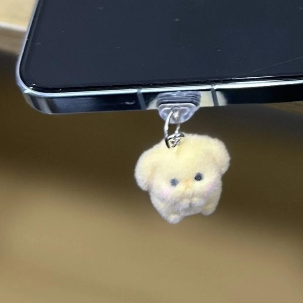 กระต่ายน่ารักโทรศัพท์ปลั๊กฝุ่นตกแต่ง USB Anti Loss ปลั๊กฝุ่นสําหรับ Samsung สําหรับ iPhone Type C ชาร์จพอร์ต Stopper Cap