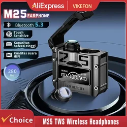 TWS M25 Bluetooth 5.3 Earphones Noise Canceling Earbuds Wireless Headphones HD Call Stereo Sports Headsets With Mic For Xiaomi