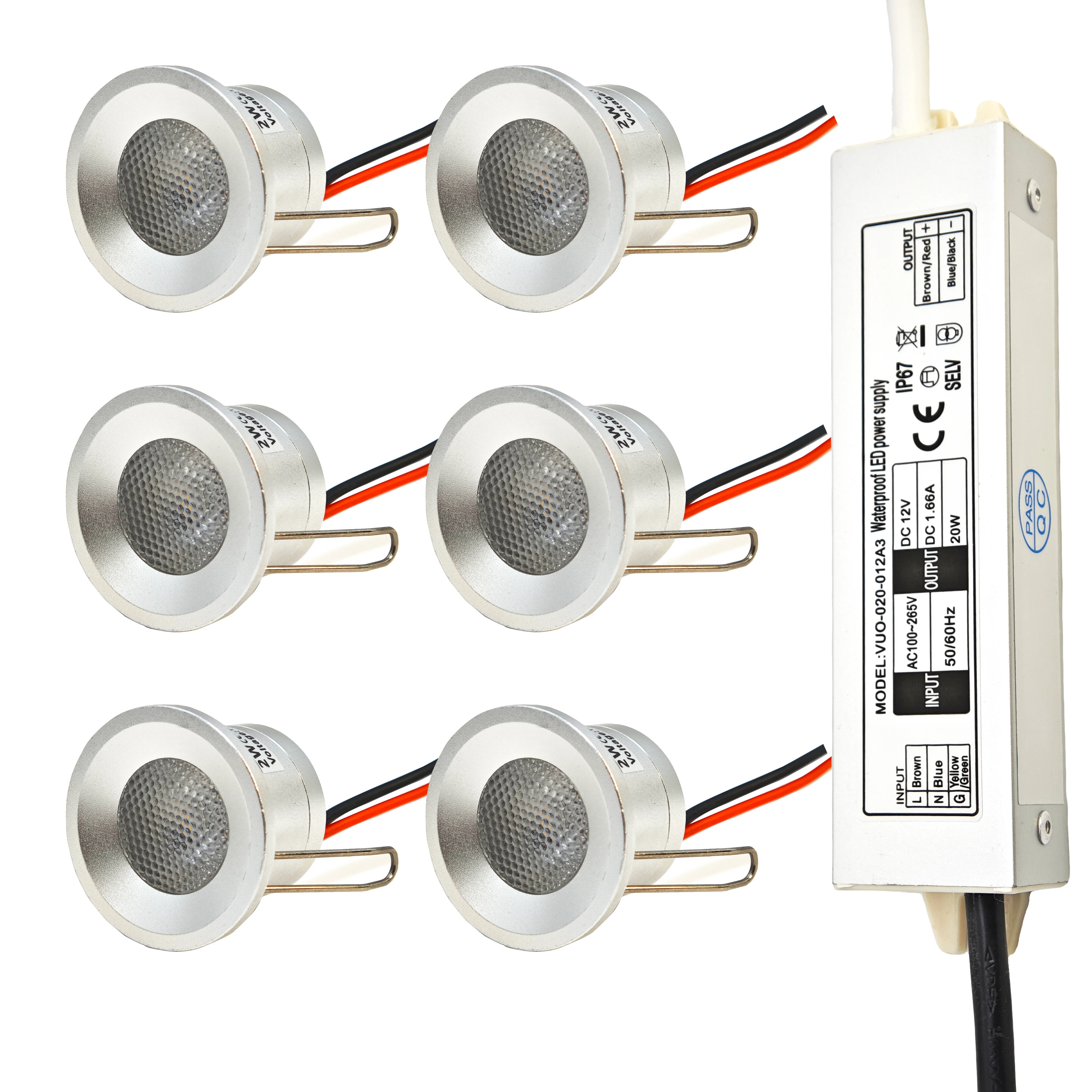 

2W Mini LED Spotlight Silver Recessed Ceiling Indoor WW/NW/CW 25mm Cutout Decoration Room Shelf Kitchen Cabinet Lamp with Driver
