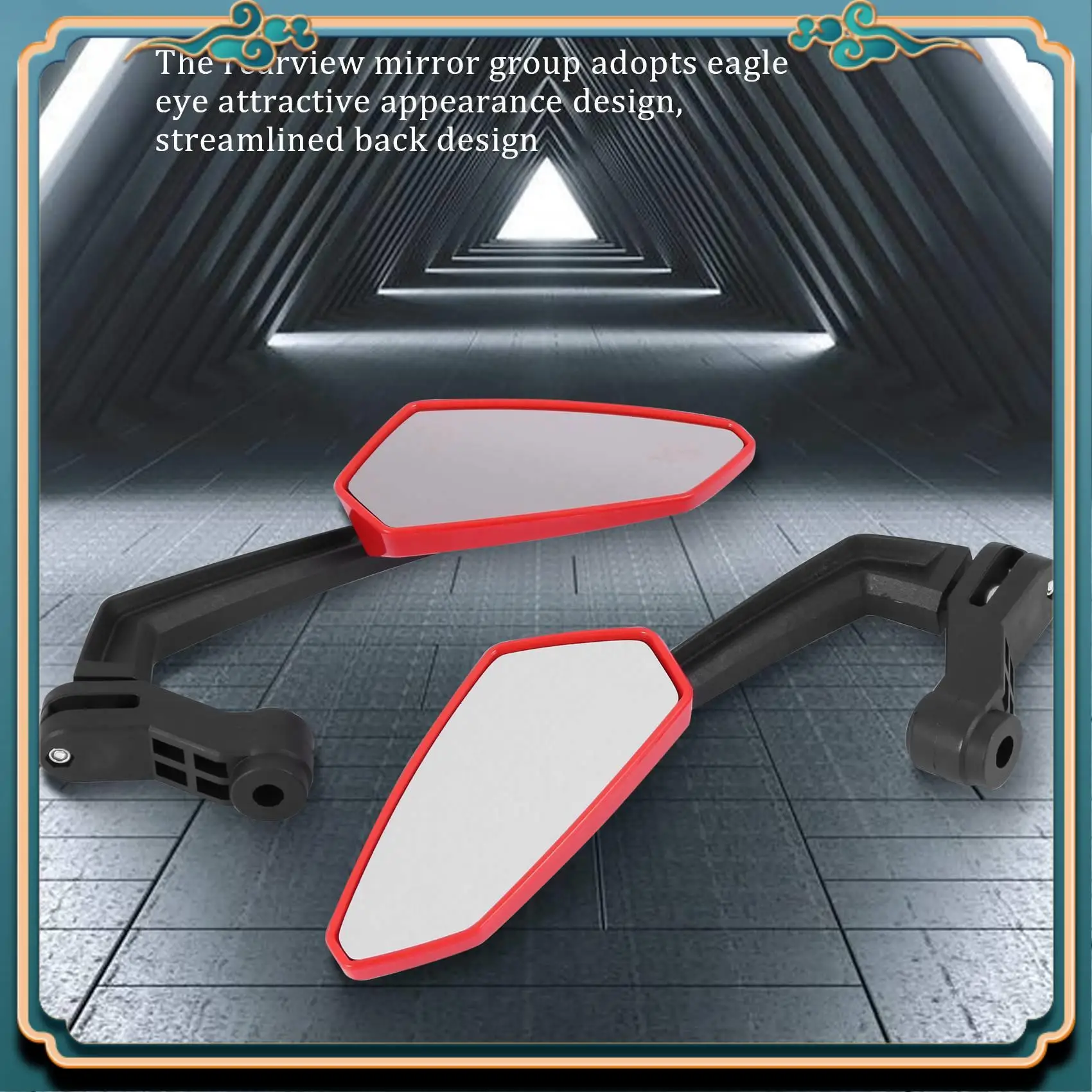 

Latest Motorcycle Rearview Mirror With M8 Clockwise And Counterclockwise Threaded Bolts ATV Moped Scooter Cruiser Roller Red