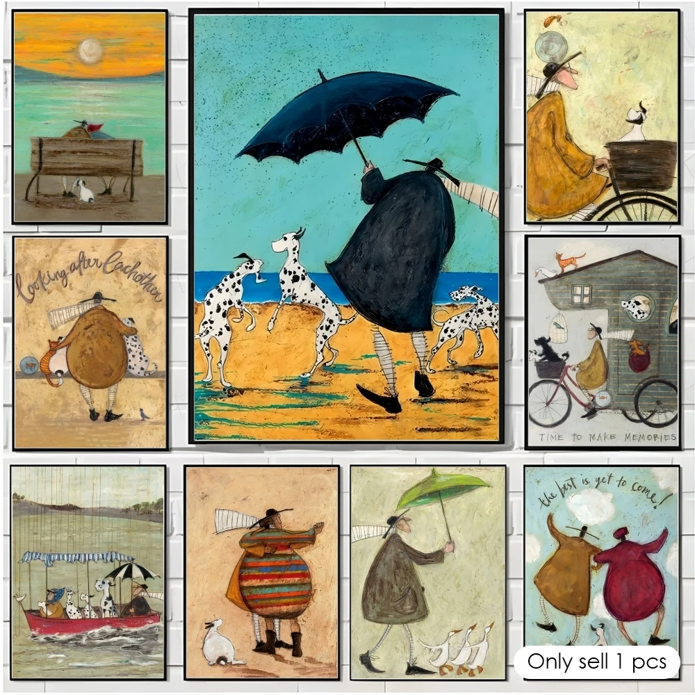 S-Sam toft Retro Nostalgia Painting Calligraphy Cotton Canvas Wall Art Poster HD Print Modern Home Decor Painting