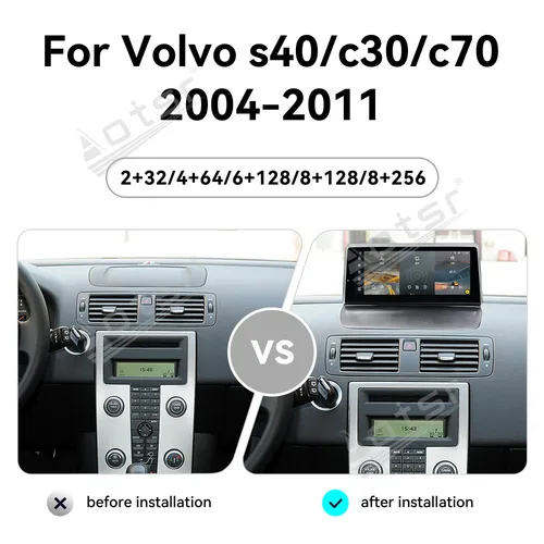 8.8 インチ Android 13 CarPlay カーラジオボルボ S40 C30 C70 2004-2011 AI タッチスクリーンマルチメディアプレーヤー GPS ナビゲーションヘッドユニット