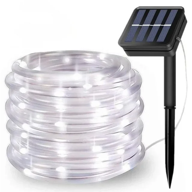 IEEYEEY 300LED Solar Seil Streifen Licht Im Freien Wasserdichte Lichterketten Weihnachten Dekor für Garten Rasen Baum Hof Zaun Weg 5