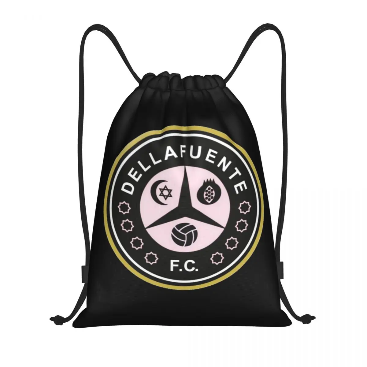 

Dellafuente FC Logo Drawstring Backpack Sports Gym Bag for Women Men Singer Songwriter Shopping Sackpack