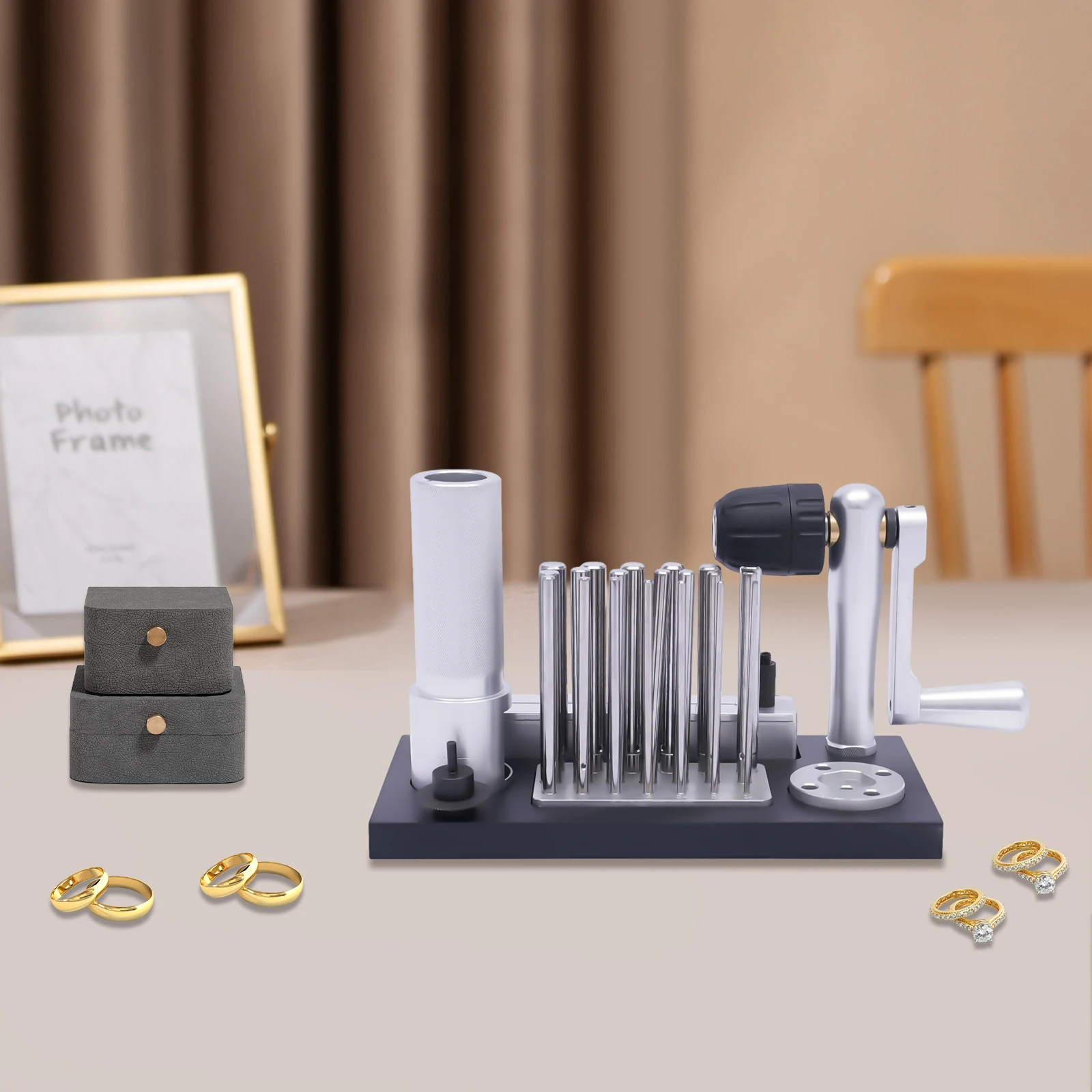 

Manual Jewellery Jump Ring Maker Machine 2.5‑12mm Professional Jewelry Ring Making Processing Tool Kit with 20 Mandrels