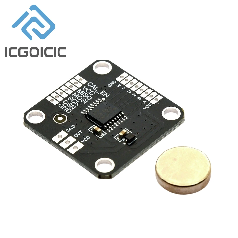 وحدة التشفير المغناطيسية MT6835 21 بت للمحرك بدون فرش - واجهة PWM/SPI، بديل لسلسلة AS50