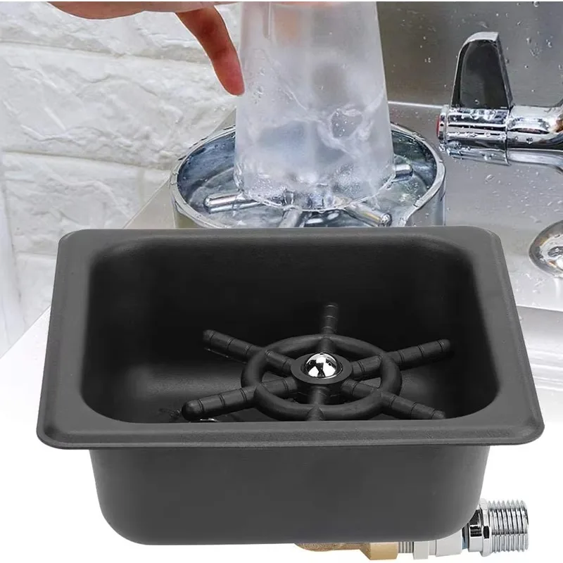 

Accessories Pitcher Rinser Bar Cafe Automatic Stainless Steel Cup Washer Pitcher Glass Cup Mug Rinser